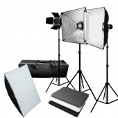 Lusana Studio 3 Photo Studio Flash Strobe Softbox Backdrop Kit Photo Studio Lighting Set